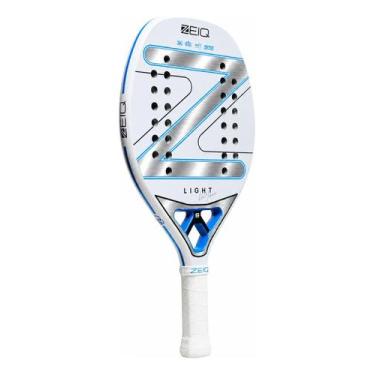 Imagem de Raquete Beach Tennis Zeiq Leo Branco 3k Profissional Branca