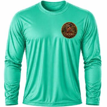 Imagem de Camisa Uv +50 Pássaro Coleiro - Proteção Solar cor:Verde JadeTamanho:G