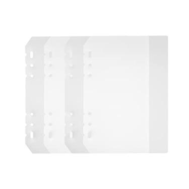 Imagem de Papel de recarga/folhas soltas para pasta de arquivos A5 de 21,5 cm com tampa de 6 furos e argolas redondas (divisor A5, 4 peças, 1 pacote)