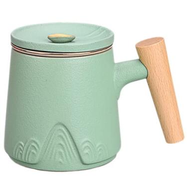 Imagem de PAYNAN Caneca de 350 ml de filtro de cerâmica, xícara de chá, separação de água, coador de xícara de chá Kung Fu