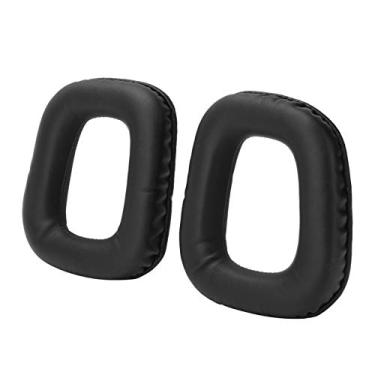 Imagem de Almofada de ouvido de fone de ouvido, baixo esponja fácil de limpar Substituição de almofada de ouvido para G430 para Logitech G35(Preto)