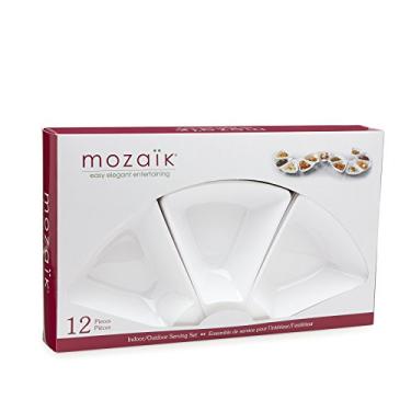 Imagem de Conjunto de tapas e entretenimento de plástico premium Mozaik, 12 peças
