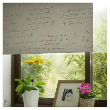 Imagem de Cortina Rolo Blackout Letra Branco120x165cm Just Home Collection