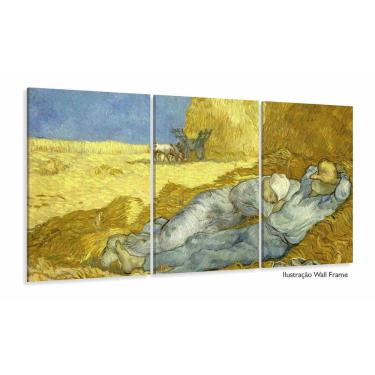 Imagem de Quadro Van Gogh A Sesta Do Meio Dia Decorativo Sala 3 peças