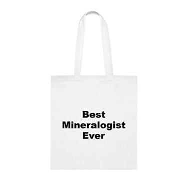 Imagem de Bolsa tote mineralogista, Melhor bolsa mineralogista, presente mineralogista, presente mineralogista, presente para mineralogista, bolsa de ombro mineralogista, bolsas reutilizáveis mineralogista, ideia de de Natal, Branco