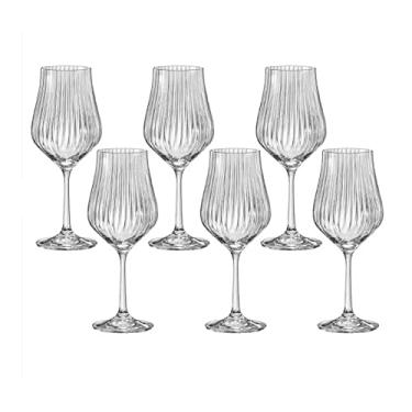 Imagem de 06 Taças Tulipa Optic para Vinho em Cristal Titanium 550mL - Bohemia
