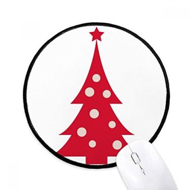 Imagem de Tapete de mouse para mesa de escritório com árvore de Natal e festival vermelho para computador
