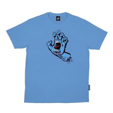 Imagem de Camiseta Santa Cruz Screaming Hand Front Masculina Azul