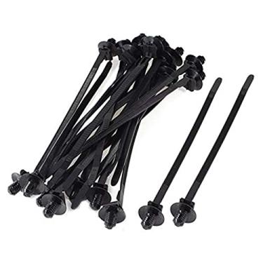 Imagem de XMHF 20 peças de nylon para montagem de carros, cabo para redoma, zíper, 16,5 cm de comprimento, preto