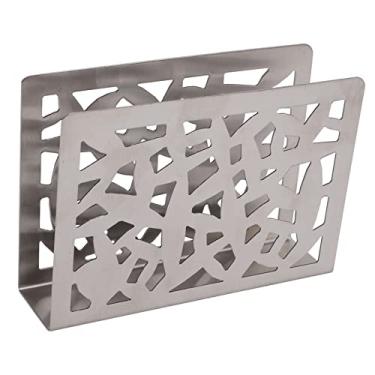 Imagem de Porta guardanapos de aço inoxidável fosco metal vertical porta-toalha de papel adequado para bancadas de cozinha mesas de jantar mesas de piquenique uso interno e externo(Silver)