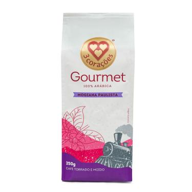 Imagem de Café Torrado e Moído Mogiana Paulista Gourmet 3 Corações Pacote 250g