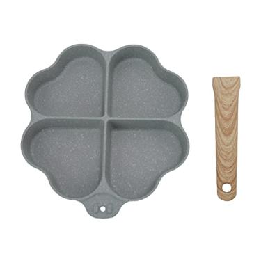 Imagem de Frigideira em forma de coração antiaderente okjhfd, liga de alumínio com alça panela de panqueca de ovo frito, para restaurante de cozinha(GREEN)