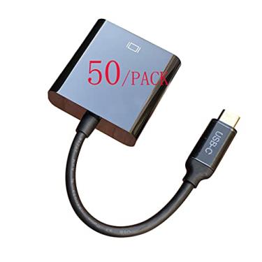 Imagem de PAKLIMCN Adaptador USB-C para VGA Thunderbolt 3 com conector banhado a ouro USB3.1 Tipo C para VGA compatível com Dell XPS 13/Chromebook Pixel/Yoga 910/Miix 510/surface go (cinza)