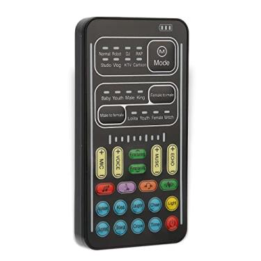 Imagem de Mini dispositivo portátil de troca de voz, placa de som multifuncional para transmissões ao vivo para dispositivos de jogos de computador e celular, microfone portátil para troca de