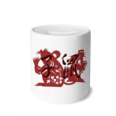 Imagem de DIYthinker Ano Novo de Rato Animal China Zodíaco Dinheiro Caixa de Cerâmica Porta-Moedas Presente