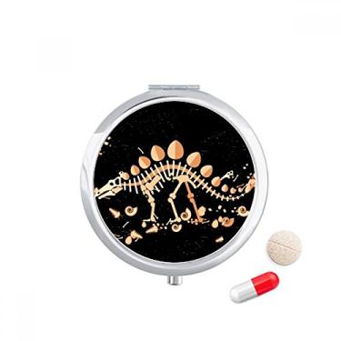 Imagem de Caixa de comprimidos para estegossauro com grama de dinossauro, caixa de armazenamento de medicamentos