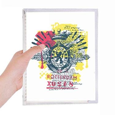 Imagem de Caderno Graffiti com estampa de leão e coroa de rua, folha solta, diário recarregável, papelaria