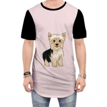 Imagem de Camiseta Long Line Yorkshire Filhote Cães Animal 1 - Estilo Vizu