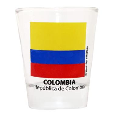 Imagem de Copo de dose de bandeira da Colombia
