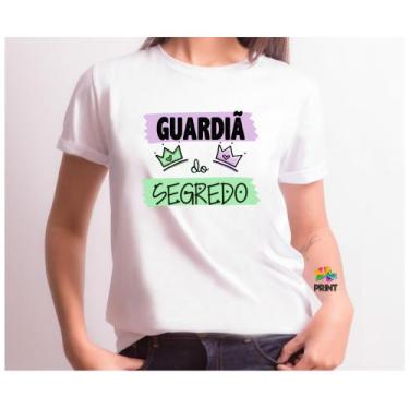 Imagem de Camiseta Adulto Guardiã Do Segredo Est. Lilás Verde - Chá Revelação Be