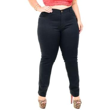 Imagem de Calça Jeans Plus Size Feminina Cintura Alta 46 Ao 54 - Ninas Boutique
