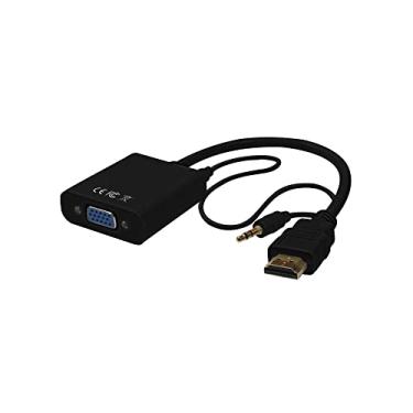 Imagem de PlusCable Cabo adaptador de video e audio HDMI Macho para VGA Femea e P2 ADP-HDMIVGA20BK