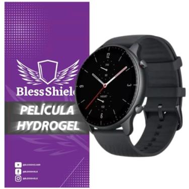 Imagem de Película SmartWatch compatível com Amazfit Gtr 2 New Version 2022 A1952 Hidrogel BlessShield - Cobertura Total (3 unidades)