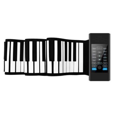 Imagem de Teclado Eletrônico 88 Teclas Mãos Enroladas Instrumentos Controlador Sintetizador Piano Digital Teclado Piano Elétrico (Color : 02)