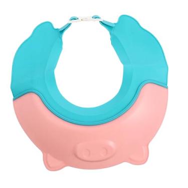 Imagem de Beatifufu 1 Unidade tampa de xampu protetor auricular natal Chapéu de xampu banho bebe Proteção auricular banho do bebê acessórios de banheiro ajustável touca de banho porquinho filho