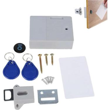 Imagem de Fechadura de gabinete eletrônico - Fechadura DIY sem chave eletrônica, fechadura de armário eletrônico, fechaduras de porta multifuncionais resistentes ou armários de gaveta de armário de madeira/824