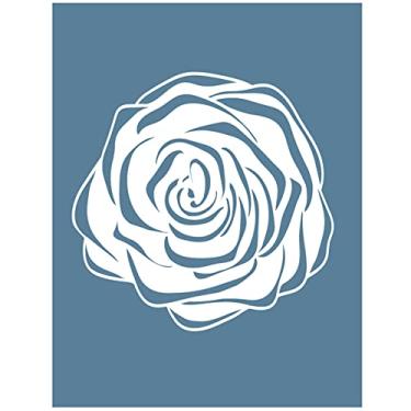 Imagem de Estêncis de tela de seda estêncil de flores estampa animal serigrafia giz transferências de malha autoadesivo lavável reutilizável padrão de sinal para sacolas de lona artesanato camiseta móveis papel de parede azul 22cmx28cm