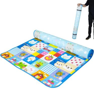 Imagem de Tapete Infantil Grande Educativo Para Bebê Baby Style 120 x 180cm (Azul)