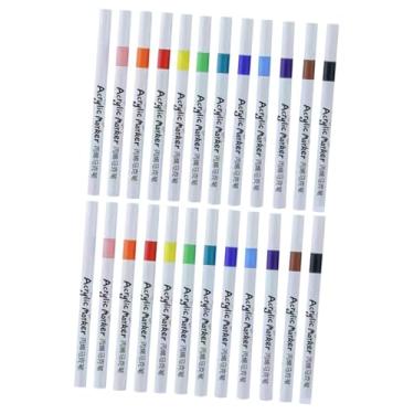 Imagem de Operitacx 24 Peças marcadores acrílicos marcadores de tinta multifuncionais canetas marcadoras de gel pintar marcadores de cor de grafite canetas multiuso secagem rápida caneta de desenho