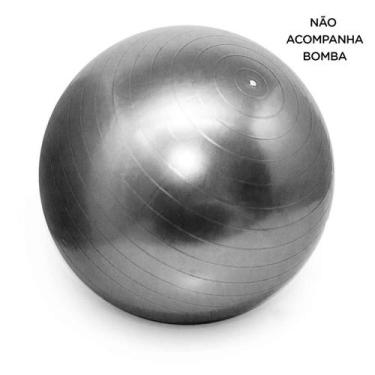 Imagem de Bola Pilates Yoga Abdominal Ginástica Fitness 65 Cm S/ Bomba Cinza - 3