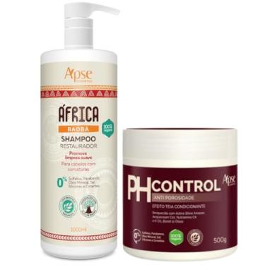 Imagem de Kit Ph Control Acidificante 500g e Shampoo Africa Baoba 1l Apse Cosmétics - 2 Itens
