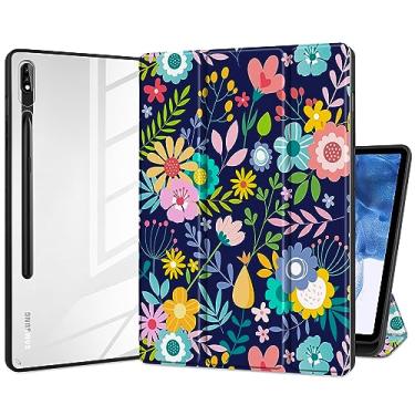 Imagem de Batianda Capa projetada para Samsung Galaxy Tab S9 Ultra 37.1 cm modelo 2023 (SM-X910/X916/X918) com suporte para caneta S, capa para tablet à prova de choque com capa traseira transparente,