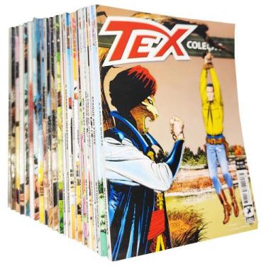 Imagem de Kit 20 Gibis Tex Coleção Mensal Faroeste Western Texas Rangers Mythos
