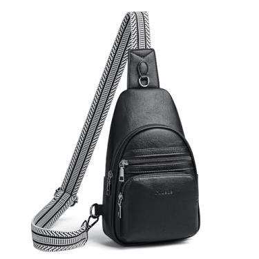 Imagem de Mroede Bolsa tiracolo feminina pochete mochila casual para viagens, trabalho, compras, 4-1 preta, 4.3 x 11.5 x 7.3 inches, Personalizado