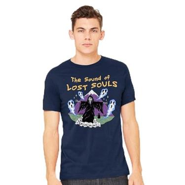 Imagem de TeeFury - Camiseta masculina The Sound of Lost Souls - Dark, Grim Reaper, Pop Culture, Azul marino, 3G