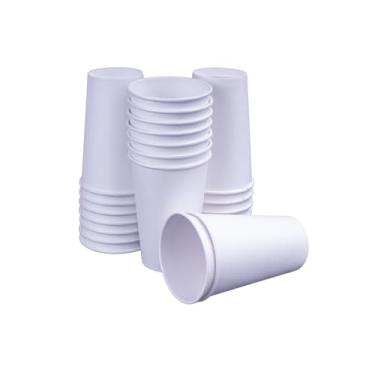 Imagem de Copo de Papel Branco 300ml Biodegradável Descartável – Pacote com 100 Unidades para Café e Eventos