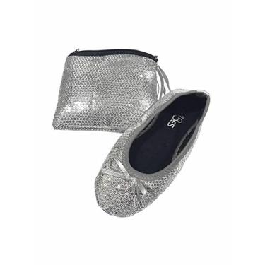 Imagem de Shoes8teen Tênis infantil unissex para meninas/meninos e crianças pequenas de lona com cadarço, 501 lantejoulas prateadas, 10-11 Little Kid