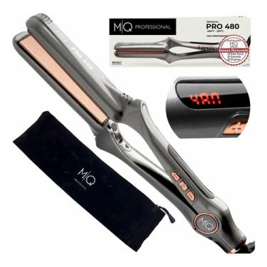 Imagem de Chapinha De Cabelo Mq Professional Titanium Pro 480 Bivolt Cor Chumbo 110v/220v Titanium Pro 480