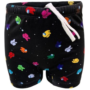 Imagem de Sunga Infantil Boxer Natação Among Us Jogo Proteção Uv Game Gamer Nerd Geek Praia Piscina Kids