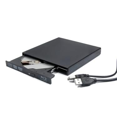 Imagem de Leitores externos de filmes Blu-ray CD/DVD para computador, gravador de CD-RW de camada dupla 8X DVD+-R DL para Windows 11 10 8 7 Win11 Win10 Mac OS Laptop e PC, USB BD-ROM Combo unidade óptica