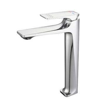 Imagem de Torneiras de pia de banheiro cinza-arma, torneiras misturadoras de pia de latão sólido, torneira de água quente e fria, alça única, cromada/preta/dourada escovada/branca, cromada