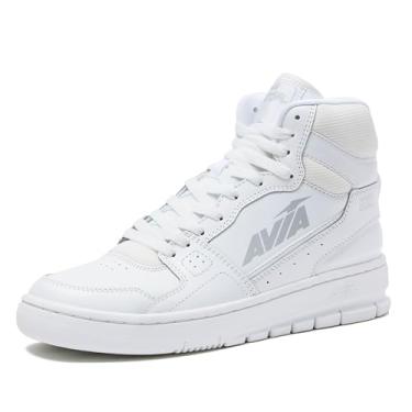 Imagem de Avia 821 High Top Sneakers for Men, Indoor or Outdoor Mens Basketball Shoes - White, 7.5 Medium