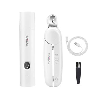 Imagem de Triturador e Cortador de Unhas para Cães - Aparador de Unhas Elétrico Recarregável de 3 Velocidades com Luz de LED e Kit de Limpeza Super Silencioso para Patas