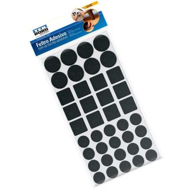 Imagem de Kit 40 Protetor Feltro Adesivo Pé Cadeira Sofá Mesa Tekbond