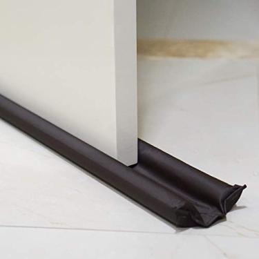 Imagem de Protetor de Porta Duplo Impermeável contra Pó e Insetos Marrom 80 cm