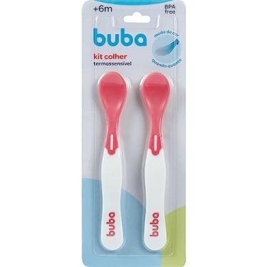 Imagem de KIT COLHERES TERMOSSENSIVEL ROSA - 2 UNIDADES BUBA